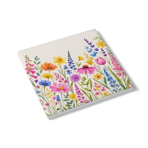 Spring Flowers Ceramic Tile Coaster, Floral Watercolor Drink Coaster, Spring Table Decor, Garden Party Coaster, Cork Back Tile Coaster
