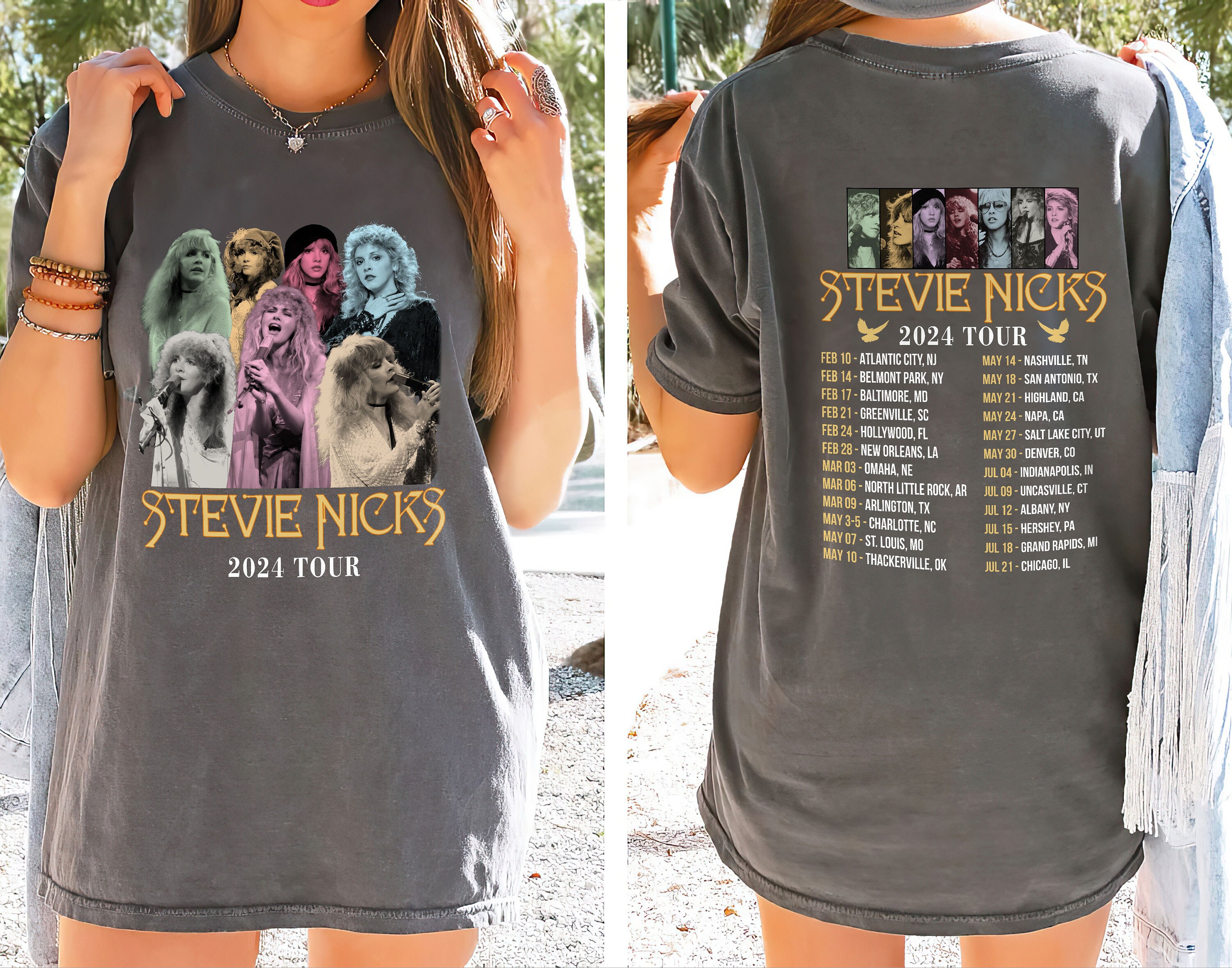 Stevie Nicks 2024 Tour Shirt, Stevie Nicks Live In Concert Shirt