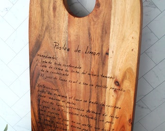 Custom Recipe Cutting Board