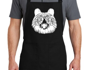 Papa Bear Apron, Dad Apron, Husband Present, Father's Day Gift, Gift for him, Gift for Father, Christmas Gift for Dad, Dad Gift