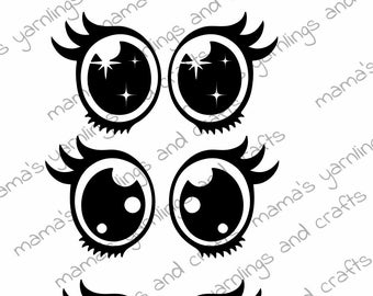 DIGITAL SVG Felt Vinyl Craft Eyes
