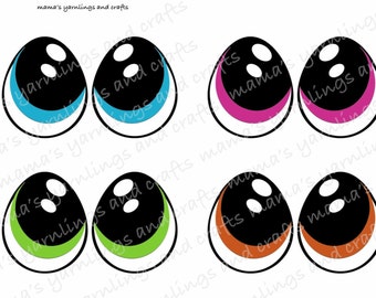 Felt Doll Eyes SVG: Egg & Teardrop Shapes (Digital Download)