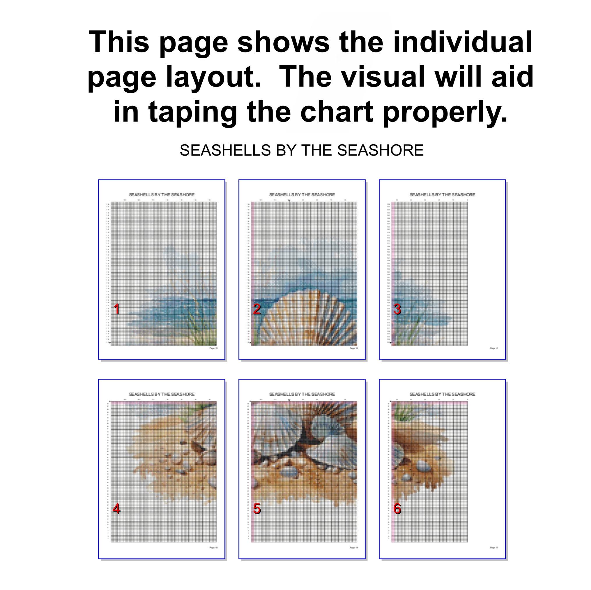 Seashells by the Seashore Cross Stitch Pattern (digital Download) - Etsy