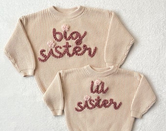 Big Sister/ Little Sister Embroidered Sweater