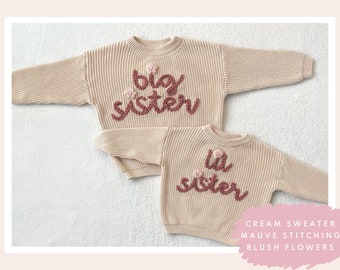 Big Sister/ Little Sister Embroidered Sweater