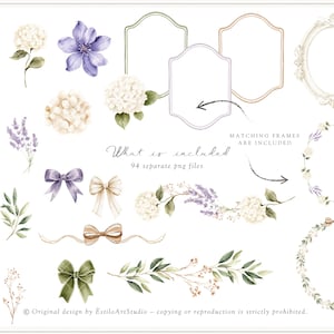 Aquarel Gentle Atelier clipart, erfstuk babyspeelgoed png, vintage kwekerij clipart, neutrale babyshower graphics, Engelse lente, digitaal afbeelding 6