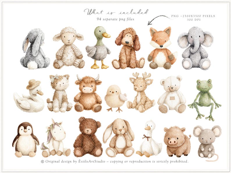 Aquarel Gentle Atelier clipart, erfstuk babyspeelgoed png, vintage kwekerij clipart, neutrale babyshower graphics, Engelse lente, digitaal afbeelding 3