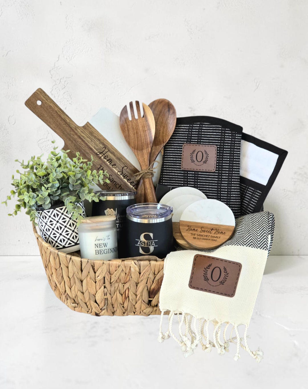 Custom Gift Basket Client Gift Personalized Cutting Board Housewarming ...