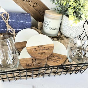 Custom Gift Basket Housewarming Gift Cutting Board First Home Gift Idea ...