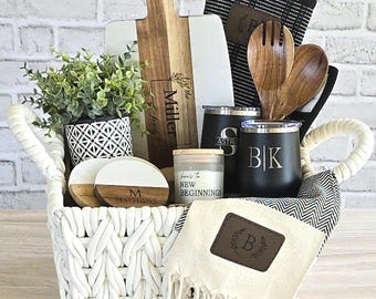 Realtor Closing Gift New Home Gift Basket Personalized Cutting Board Housewarming Gift New Home Gift Real Estate Closing First Home Gift