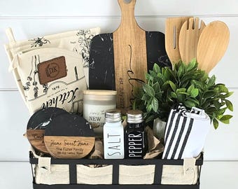 New Home Gift Basket Realtor Closing Gift New Homeowner Gift Housewarming Gift Basket Personalized Cutting Board New Home Gift for Couple