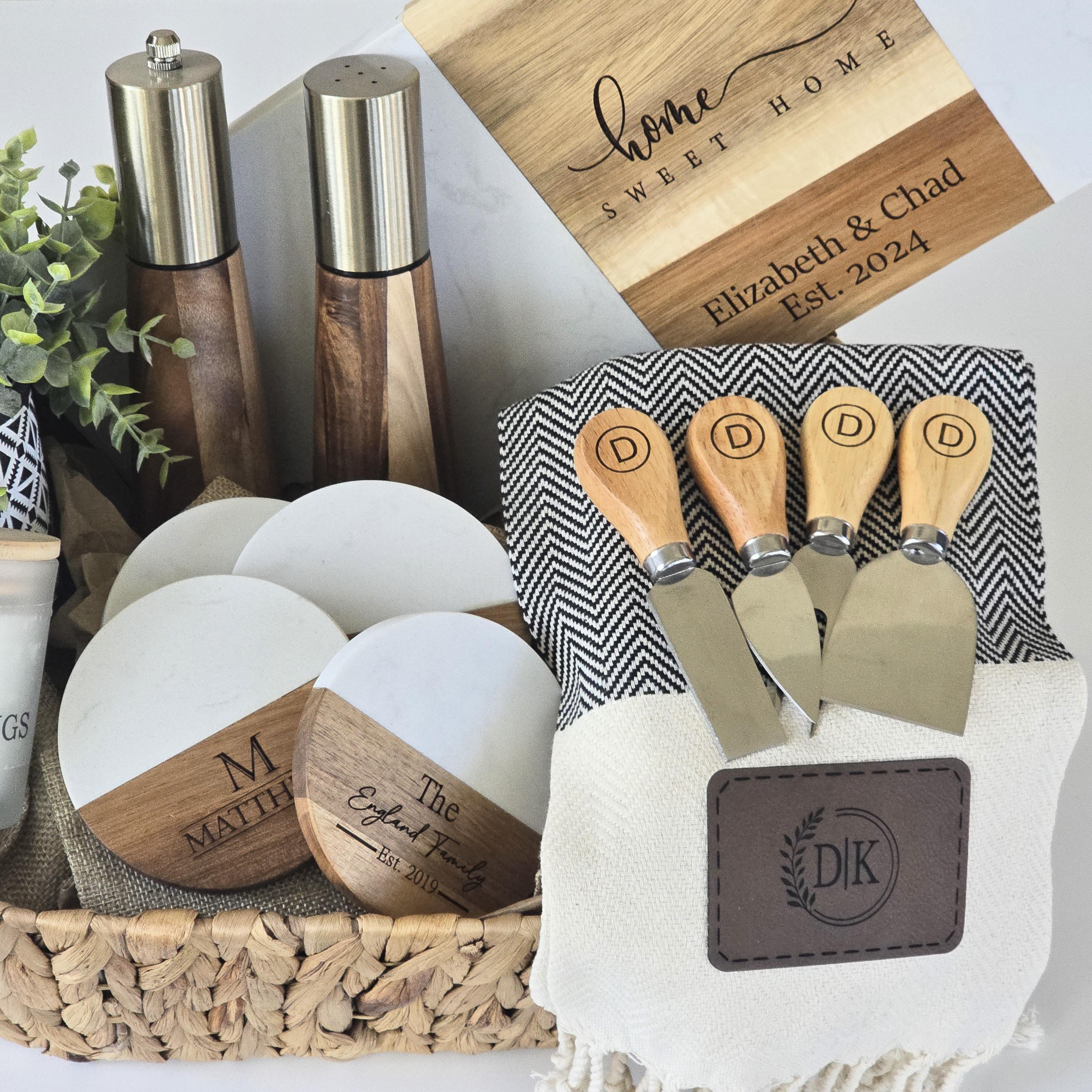 Custom Housewarming Gift Basket With Cutting Board Set for New Home ...