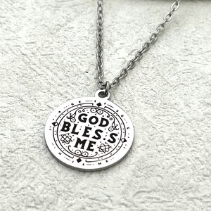 Jewelry God Bless Pendant Necklace - Etsy