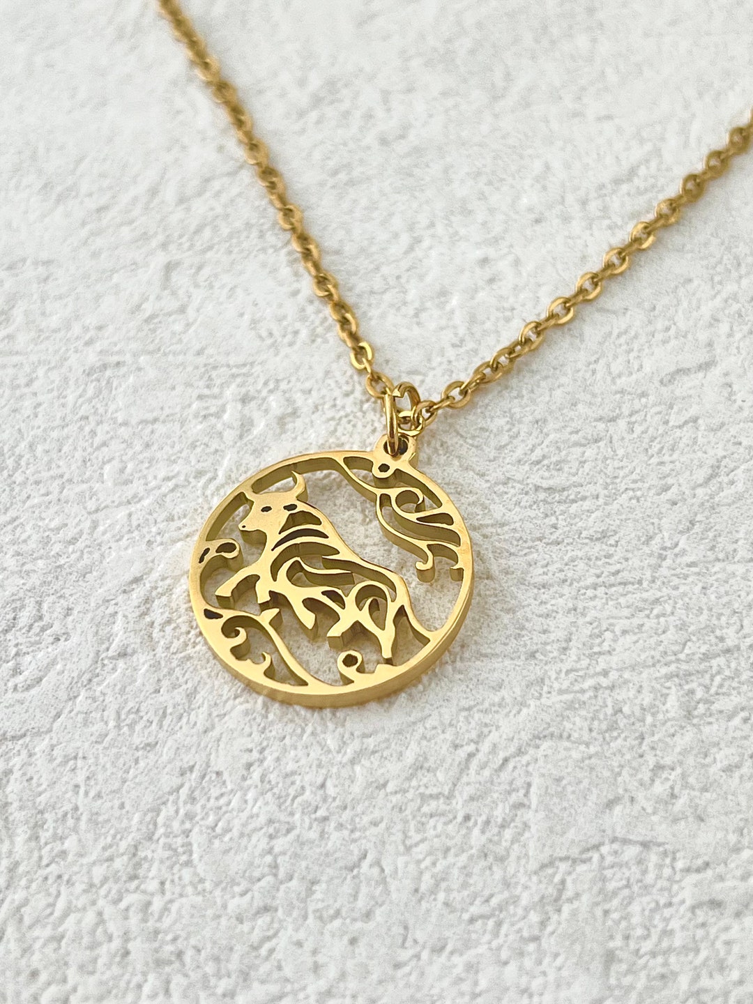 Ox Chain Ox Necklace, Zodiac Ox, Zodiac Necklace, Chinese Zodiac, Personalized ...