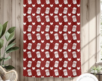 Diet Dr. Pep lovers, Pepper Logo Pattern,Velveteen Plush Blanket | Soda Pop Brand Print
