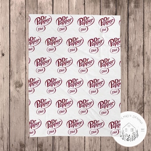 For Diet Dr. Pep lovers, Pepper Logo Pattern,Velveteen Plush Blanket | Soda Brand Print