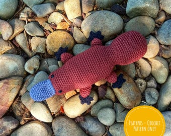Ornithorynque - Modèle au crochet uniquement