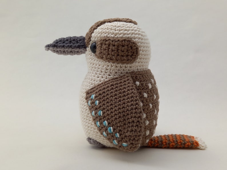 Kookaburra riant - Modèle au crochet uniquement image 4