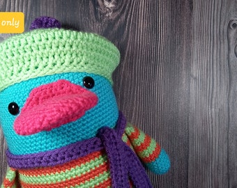 Paulie l'ornithorynque - Modèle au crochet uniquement