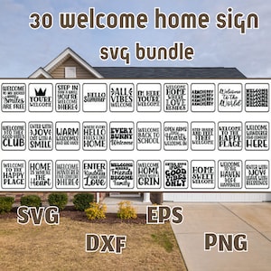 30 Willkommensschild SVG Bundle | Willkommen in unserem Zuhause SVG | Willkommens-Svg-Bundle | Dateien für Cricut | Zuhause, süß Zuhause | Familie Zeichen svg