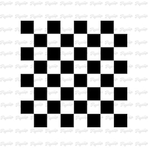 Checkerboard SVG Graphic | File for Cricut | Digital Download | Textured Checkered Clip Art | Checkers | Black and White | Pattern