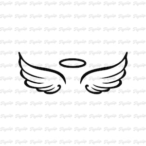 Angel Wings SVG Gráfico / Descarga digital / Descarga instantánea de archivos / Angel Wings Png / Angel Wings Dxf / Angel Wings Eps / Wings Shape