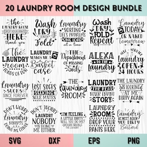 20 Laundry Room SVG Bundle Sayings SVG Bathroom | Room Laundry SVG Bundle Sayings Svg Bathroom | Funny Bathroom Signs | Bathroom Wall Decor