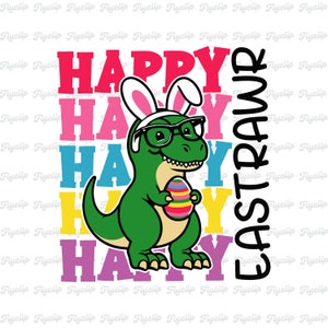 Feliz gráfico SVG de Eastrawr T Rex Páscoa | Download digital | Download instantâneo de arquivo | Feliz Páscoa | Coelho Saurus Svg | Dino | Dinossauro SVG