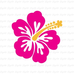 Hibiscus SVG Graphic | Hibiscus Clip Art | Hawaiian Flower Svg | Hibiscus Flower Svg | Tropical Clip Art | Files for Cricut | Hawaii Svg