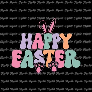 Happy Easter SVG Graphic | Files for Cricut | Digital Download | Easter Bunny | Bunny Ears | Easter Sign | Easter DXF File | Easter Shirts