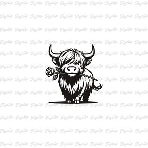 Highland Cow SVG Graphic | File for Cricut | Digital Download | Highland Cow Design | Baby Cute Cow Svg | Sublimation | Cow Face Svg