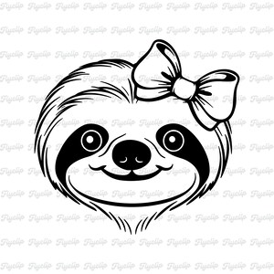 Cute Baby Sloth SVG Graphic | File for Cricut | Digital Download | Funny Sloth Svg | Sloth Image | Lazy Cute Animal | Sloth Clipart
