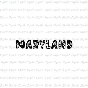 Maryland Floral SVG: Cricut, Sublimation, and More (Digital Download)