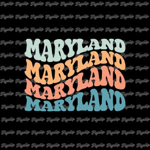 Maryland Wavy Graphic SVG: Cricut-Ready Clipart (Digital Download)