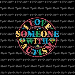 Ich liebe jemanden mit Autismus SVG: Puzzleteile Grafik (Digitaler Download)