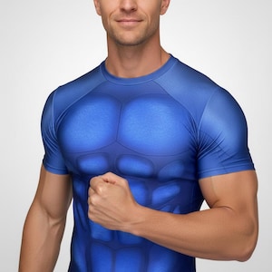 Maglietta Imbottita Bayi Co. Adult Padded Muscle Shirt – Effetto Muscolare, Taglia Large, 100% Poliestere, Costume Per Scherzo O Palestra