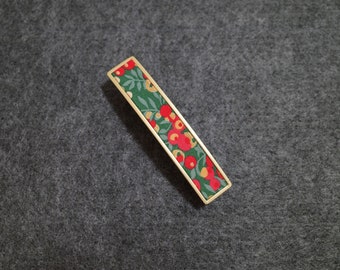 Liberty French Barrette, Vintage Hair barrette for Girlfriend, Summer Floral Hair Clip, 8.5 cm Large Barrette