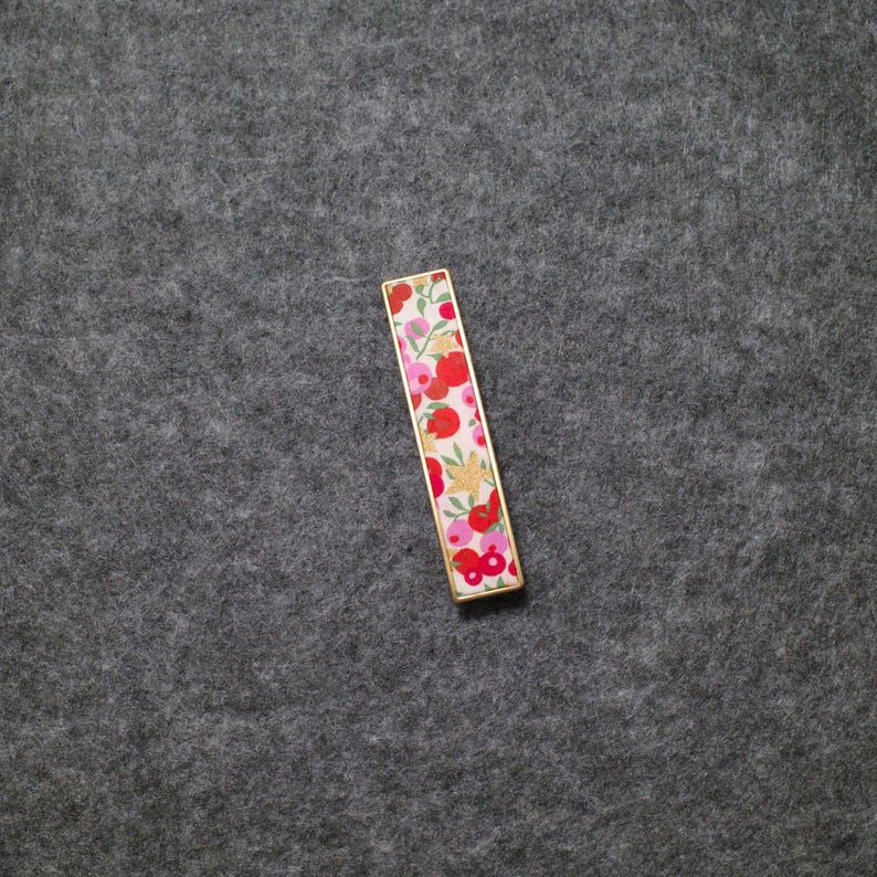 Liberty of London hair clip, Liberty french barrettes, Floral hair clip, Floral hair barrettes, Floral hair accessories, Purple hair barrette, Handmade vintage hair clips, Unique Hair Clips, Red and Green French barrettes, Elegant hair ornament, Yellow hair barrette, Pink French barrette, high-end accessories