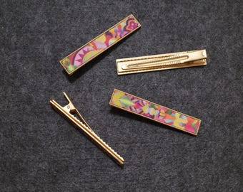 Kreatywne spinki zatrzaskowe z abstrakcyjnymi wzorami, spinki do włosów kalejdoskopowe, spinki do włosów vintage, spinki do włosów Sweet Liberty Fabric