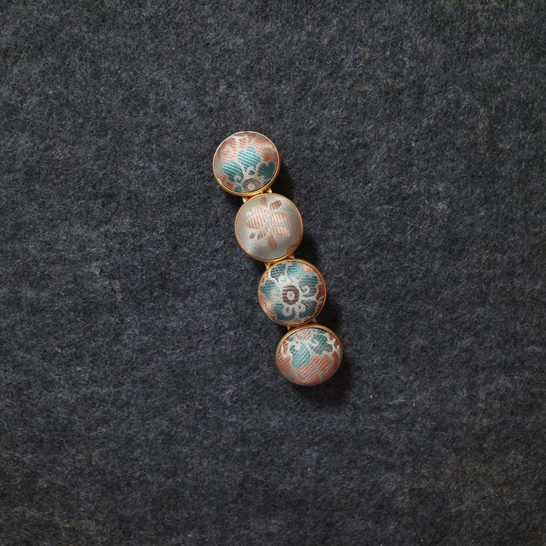 Liberty of London hair clip, Liberty french barrettes, Floral hair clip, Floral hair barrettes, Floral hair accessories, Purple hair barrette, Handmade vintage hair clips, Unique Hair Clips, Red and Green French barrettes, Elegant hair ornament, Songbrocade Hair Barrette, Silk Hair Clip, Chinese Hanfu accessories, Traditional hair barrette
