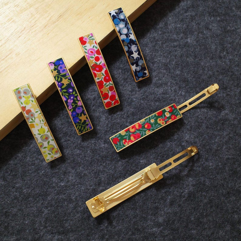 Liberty of London hair clip, Liberty french barrettes, Floral hair clip, Floral hair barrettes, Floral hair accessories, Pink hair barrette, Handmade vintage hair clips, Elegant french barrettes, gifts for mom, gifts for her, chirstmas gifts, unique hair clips