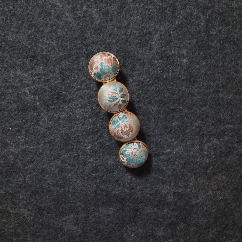 Liberty of London hair clip, Liberty french barrettes, Floral hair clip, Floral hair barrettes, Floral hair accessories, Purple hair barrette, Handmade vintage hair clips, Unique Hair Clips, Red and Green French barrettes, Elegant hair ornament, Songbrocade Hair Barrette, Silk Hair Clip, Chinese Hanfu accessories, Traditional hair barrette