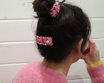 Linton Tweeds Hair Clips, Elegant Pearl Hair Barrettes, Ponytail Hair Ties with Pearls, Hair Elastics for Girl and Woman