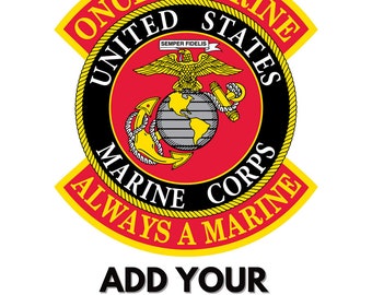 Personalized UMSC "Once A Marine Always A Marine" - 12"X16"  Aluminum