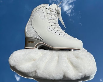Faux Fur Figure Skating Soakers | Soft Guards | Ice Skating Accessories | Fluffy soakers | Ice Skater Essentials | Luxury