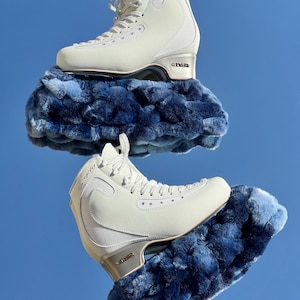 Fluffy Figure Skating Soakers | Soft Guards | Ice Skating Accessories | Faux Fur | Ice Skater Gift | Ice Skating Essentials | Fuzzy Soakers