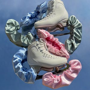 Figure Skating Soakers With Rhinestones| Soft Guards | Ice Skating Accessories | Essentials | Satin | Skater Gift | Must Have | Crystals