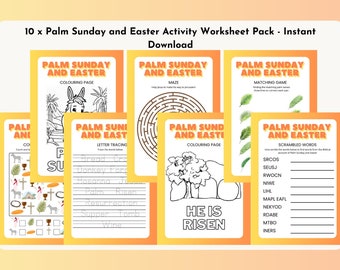Easter 10 X Activity Worksheet Pack | Palm Sunday, Last Supper, Good ...