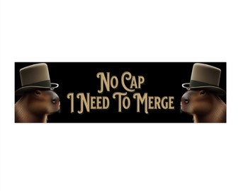 Pegatina divertida de capibara para parachoques: accesorio humorístico para la generación Z