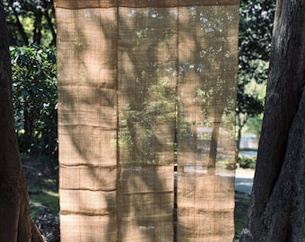 Japanese vintage hemp 3 panels noren shop curtain,late Meiji to Taisho era.